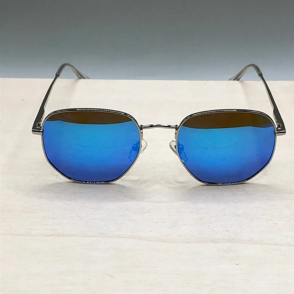 Veda Tinda VT 8005 Sunglasses 54-20-145 UNISEX Blue Lenses Oval-Square Mix